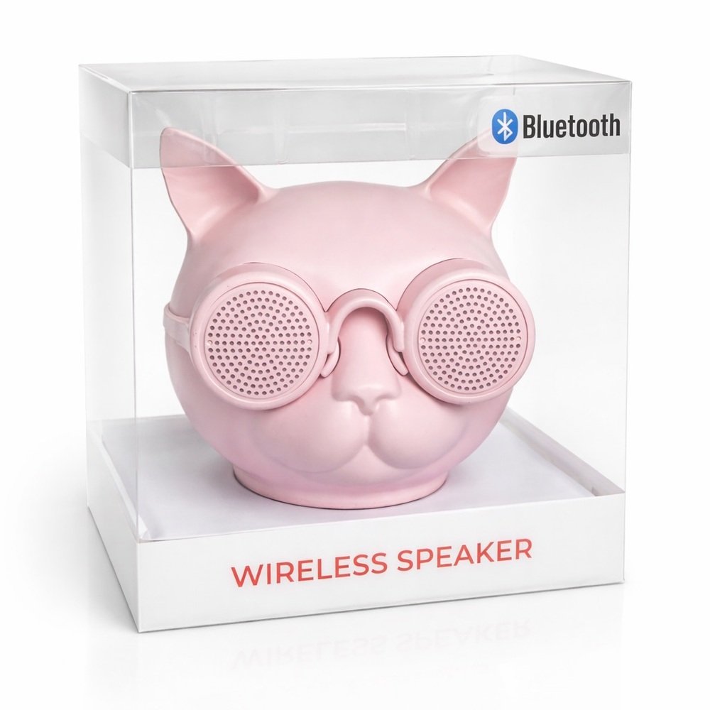 Cat-Shaped Wireless Speaker with Sunglasses